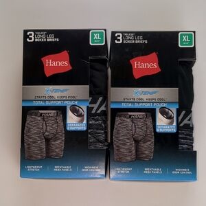 Hanes Men's Long Leg Boxer Briefs 6 Pr XL